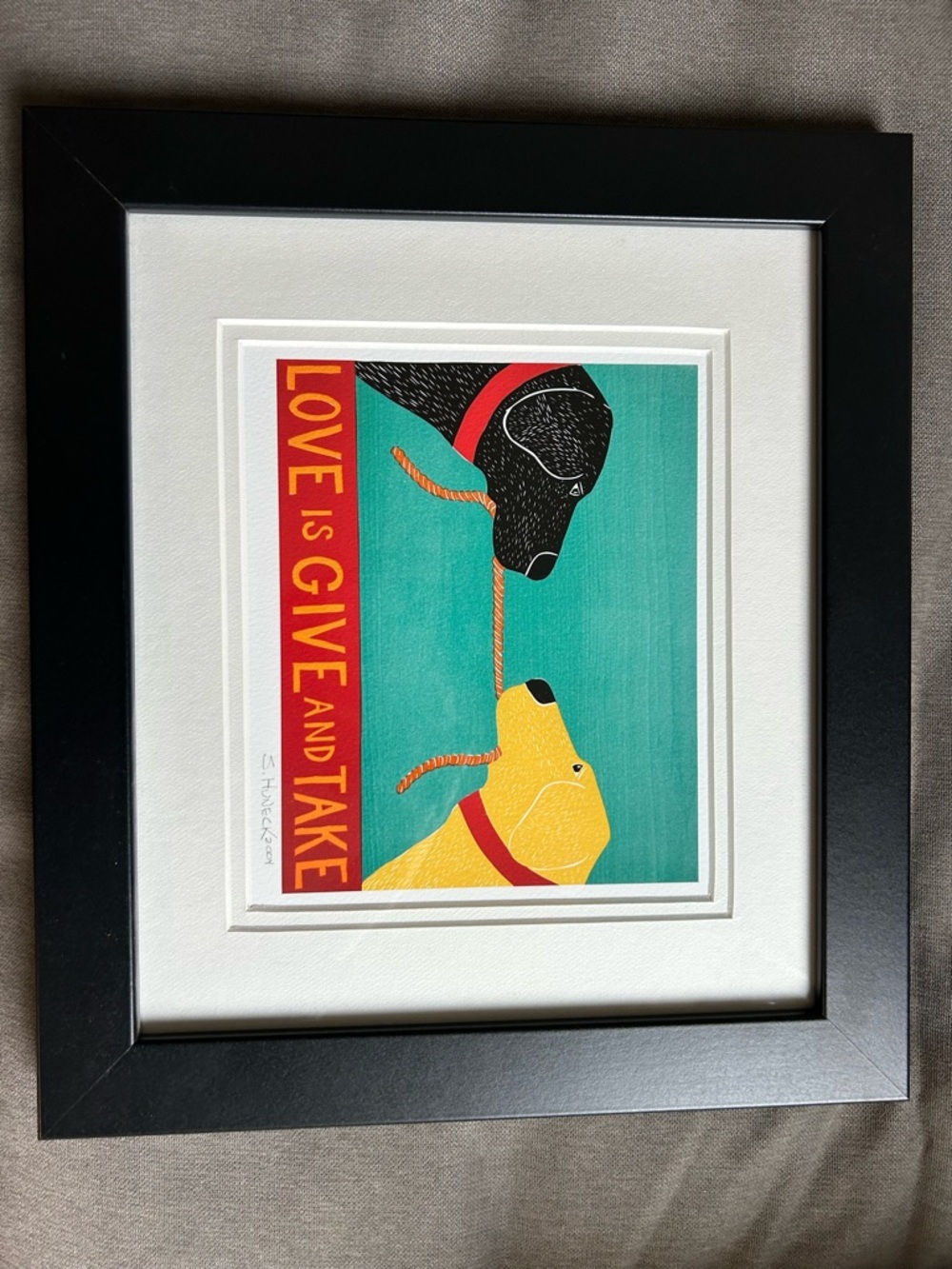 Stephen Huneck signed art - Picture 4 of 6